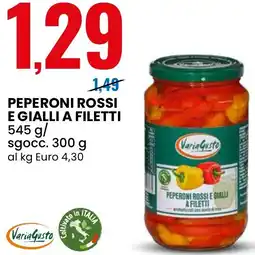 Eurospin Variagusto peperoni rossi e gialli a filetti offerta