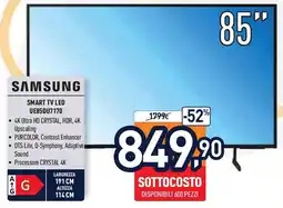 Unieuro SAMSUNG SMART TV LED UE85DU7170 offerta