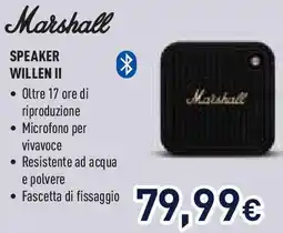 Unieuro Marshall SPEAKER WILLEN II offerta