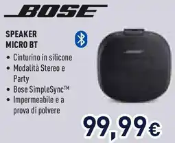 Unieuro Bose speaker micro bt offerta