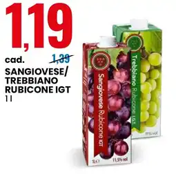 Eurospin Sangiovese/ trebbiano rubicone IGT offerta