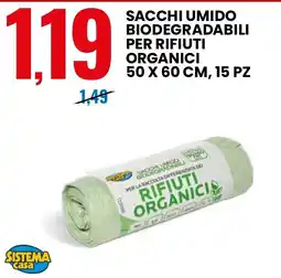 Eurospin Sistema casa sacchi umido biodegradabili per rifiuti organici offerta