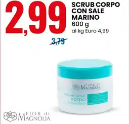 Eurospin Scrub corpo con sale marino FIOR di MAGNOLIA offerta