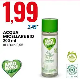 Eurospin Acqua micellare bio AMO ESSERE eco offerta