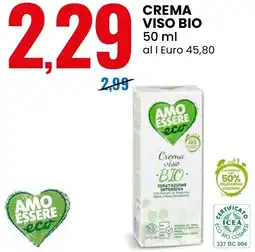 Eurospin Crema viso bio AMO ESSERE eco offerta