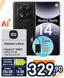 Unieuro REDMI NOTE 14 PRO 5G offerta