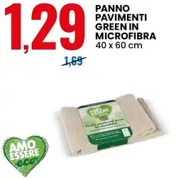Eurospin Panno pavimenti green in microfibra AMO ESSERE eco offerta