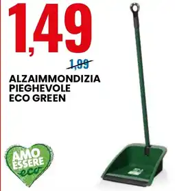 Eurospin Alzaimmondizia pieghevole eco green AMO ESSERE eco offerta