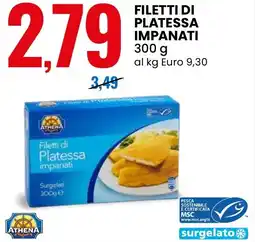 Eurospin Filetti di platessa impanati ATHENA offerta