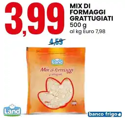 Eurospin Mix di formaggi grattugiati Land offerta