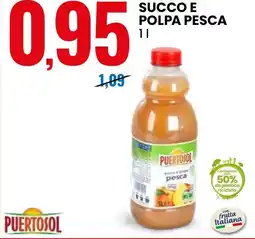 Eurospin Succo e polpa pesca PUERTOSOL offerta