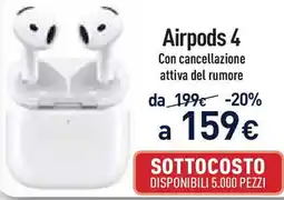 Unieuro Airpods 4 offerta
