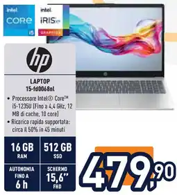 Unieuro hp LAPTOP 15-fd0068nl offerta