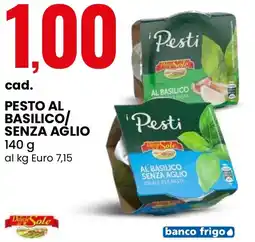 Eurospin Pesto al basilico/ senza aglio Delizie Sole offerta
