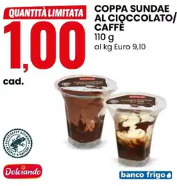 Eurospin Coppa sundae al cioccolato/ caffè Dolciando offerta