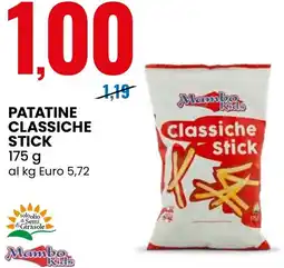 Eurospin Patatine classiche stick Mambo Kids offerta