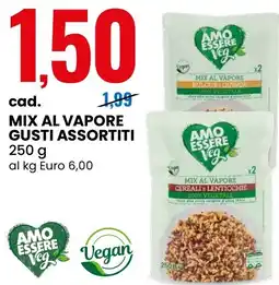 Eurospin Mix al vapore gusti assortiti AMO ESSERE Veg offerta