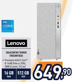 Unieuro Lenovo IDEACENTRE TOWER (90X2001KIX) offerta