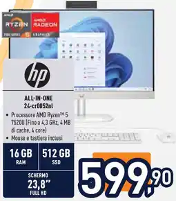 Unieuro hp ALL-IN-ONE 24-cr0052nl offerta