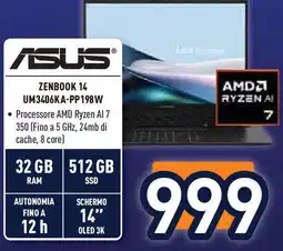 Unieuro ASUS ZENBOOK 14 UM3406KA-PP198W offerta