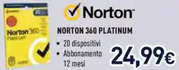Unieuro Norton 360 platinum offerta