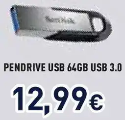 Unieuro SanDisk PENDRIVE USB 64GB USB 3.0 offerta