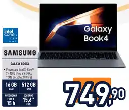 Unieuro SAMSUNG GALAXY BOOK4 offerta