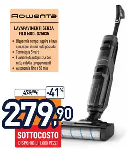 Unieuro Rowenta LAVAPAVIMENTI SENZA FILO MOD. GZ5035 offerta