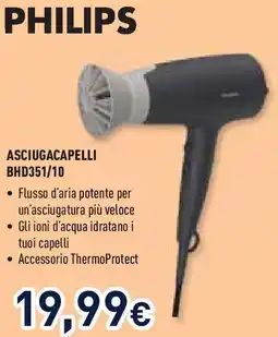 Unieuro PHILIPS ASCIUGACAPELLI BHD351/10 offerta