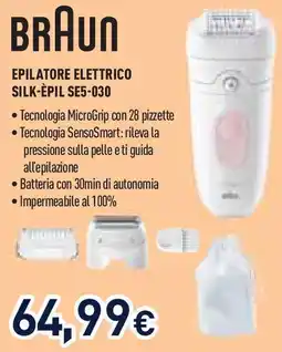 Unieuro BRAUN EPILATORE ELETTRICO SILK-ÈPIL SE5-030 offerta