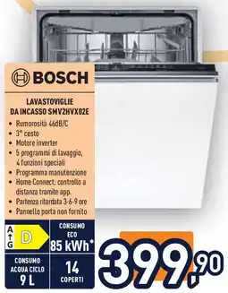 Unieuro BOSCH LAVASTOVIGLIE DA INCASSO SMV2HVX02E offerta