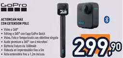 Unieuro GoPro actioncam max con extension pole offerta