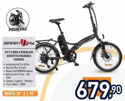 Unieuro SMART WAY CITY E-BIKE A PEDALATA ASSISTITA FOLDABLE F4R3SCK offerta