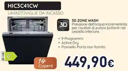 Unieuro Hotpoint ARISTON HIC3C41CW LAVASTOVIGLIE DA INCASSO offerta