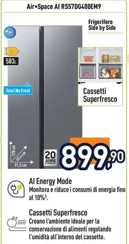 Unieuro SAMSUNG Air Space Al RS57DG400EM9 offerta