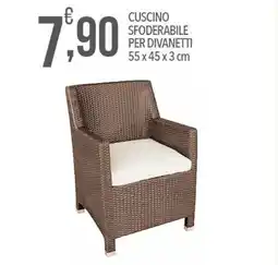 Iper Nonna Isa Cuscino sfoderabile per divanetti 55 x 45 x 3 cm offerta