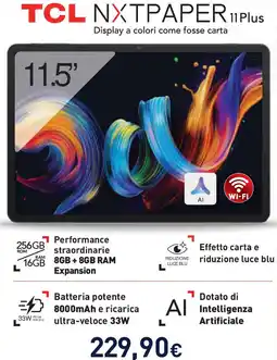 Unieuro TCL NXTPAPER 11 Plus offerta
