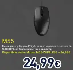 Unieuro CORSAIR M55 Mouse offerta