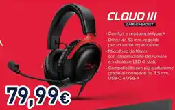 Unieuro CLOUD III GAMING HEADSET offerta