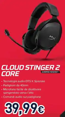 Unieuro Cloud stinger 2 core gaming headset offerta