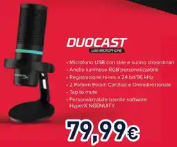 Unieuro Duocast USB microphone offerta