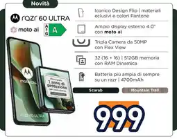 Unieuro Motorola razr 60 ULTRA moto ai offerta