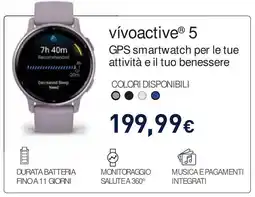 Unieuro GARMIN vívoactive 5 GPS smartwatch offerta