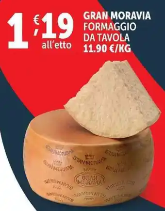 Deco Supermercati Gran moravia formaggio da tavola offerta