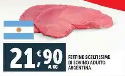 Deco Supermercati Fettine sceltissime di bovino adulto argentina offerta