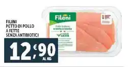 Deco Supermercati Fileni petto di pollo a fette senza antibiotici offerta