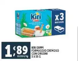 Deco Supermercati Kiri dippi formaggio cremoso con grissini offerta