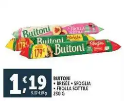 Deco Supermercati Buitoni brisée sfoglia frolla sottile offerta
