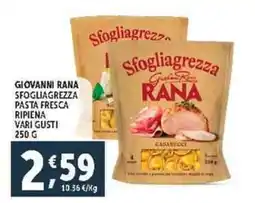 Deco Supermercati Giovanni rana sfogliagrezza pasta fresca ripiena vari gusti offerta