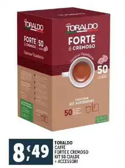 Deco Supermercati Toraldo caffe forte e cremoso kit 50 cialde +accessori offerta
